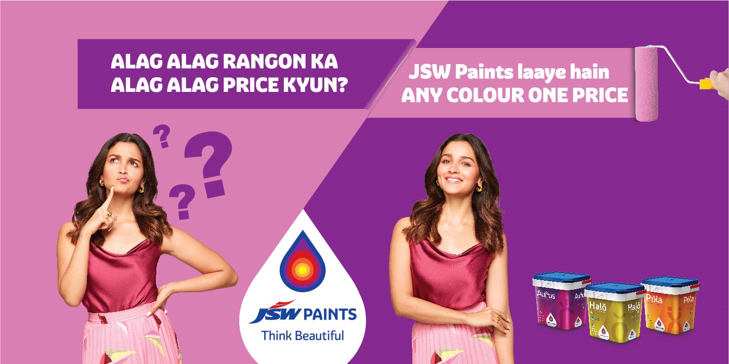 JSW Paints Any Colour One Price Campaign  reveals Alia in a new avatar as ‘Sawalia’